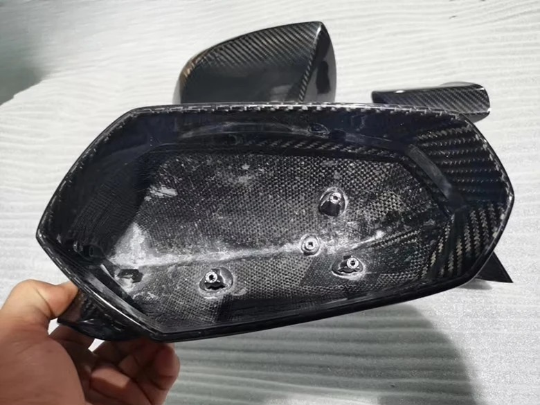 Dry Carbon Fiber Car Rearview Mirror Bright Black Rearview Mirror Cover for  Aventador LP700 Side Mirror